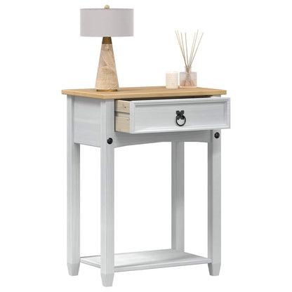 vidaXL Console table White 55 x 35 x 73 cm Solid Pine Wood