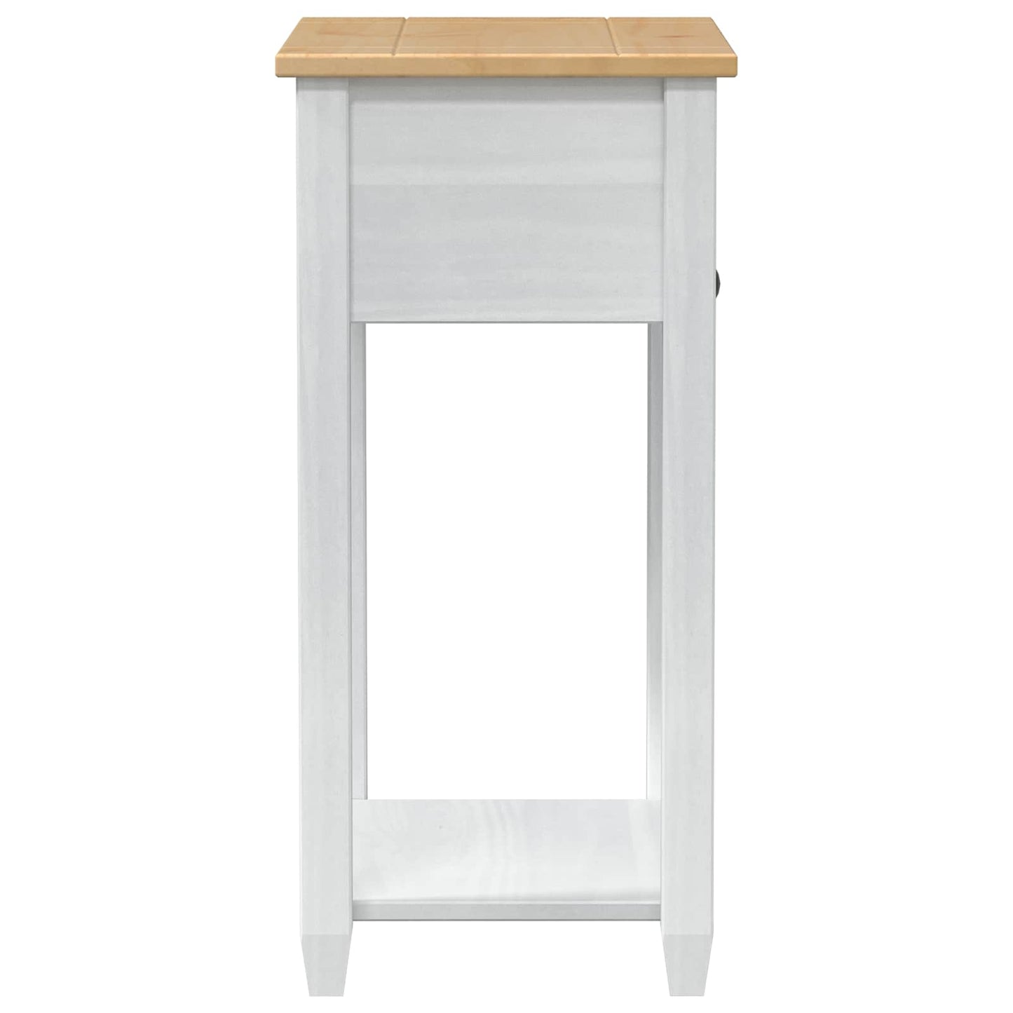 vidaXL Console table White 55 x 35 x 73 cm Solid Pine Wood