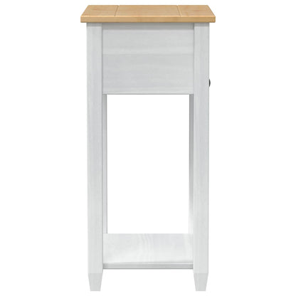 vidaXL Console table White 55 x 35 x 73 cm Solid Pine Wood