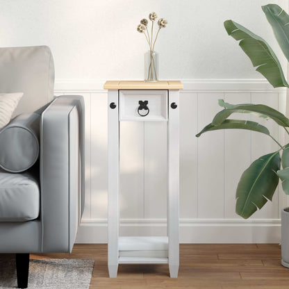 vidaXL Plant Stand White 30 x 30x 73 cm Solid Pine Wood