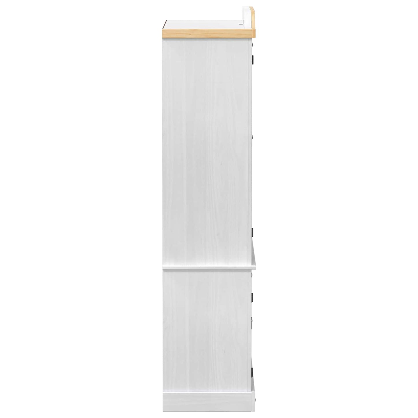 vidaXL Display Cabinet White 103.5 x 42 x 180 cm Solid Pine Wood
