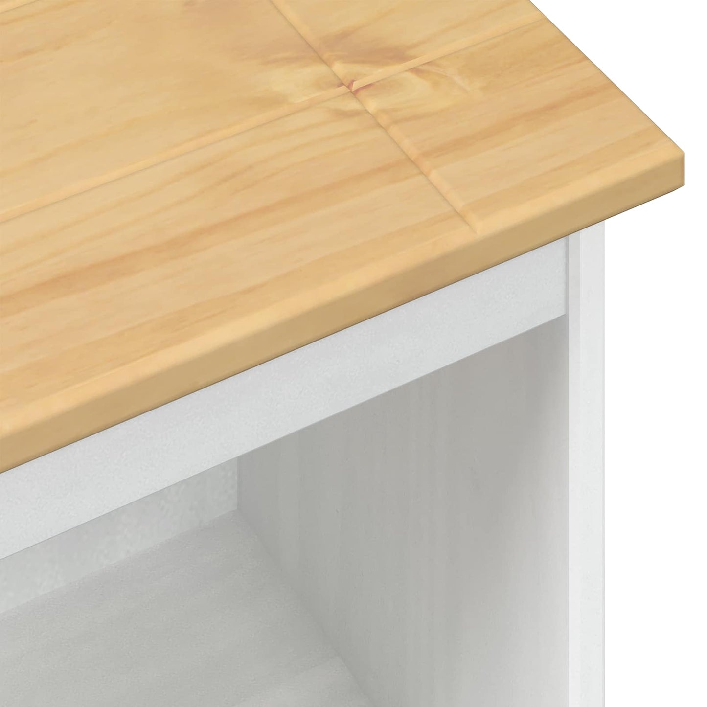 vidaXL Bookcase White 46 x 29 x 100 cm Solid Pine Wood
