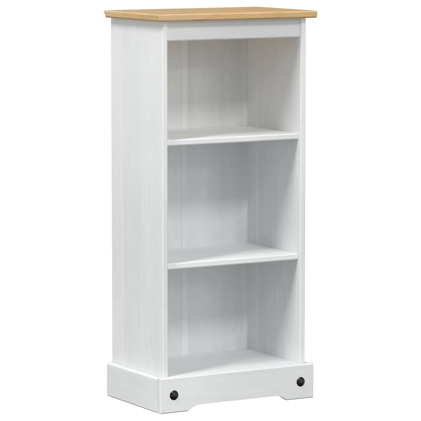 vidaXL Bookcase White 46 x 29 x 100 cm Solid Pine Wood