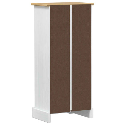 vidaXL Bookcase White 46 x 29 x 100 cm Solid Pine Wood