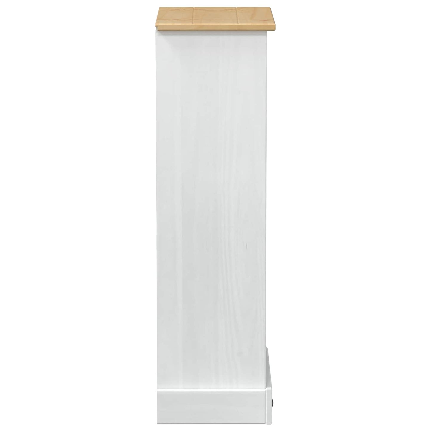 vidaXL Bookcase White 46 x 29 x 100 cm Solid Pine Wood