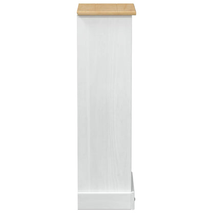vidaXL Bookcase White 46 x 29 x 100 cm Solid Pine Wood