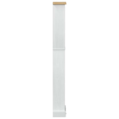 vidaXL Bookcase White 46 x 20 x 170 cm Solid Pine Wood