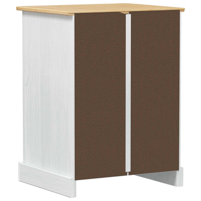 vidaXL HiFi cabinet White 60 x 50 x 82 cm Solid Pine Wood