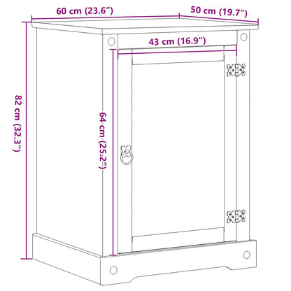 vidaXL HiFi cabinet White 60 x 50 x 82 cm Solid Pine Wood