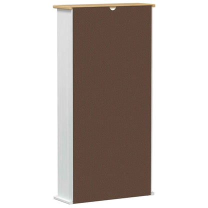 vidaXL CD cabinet White 52 x 17.5 x 103 cm Solid Pine Wood