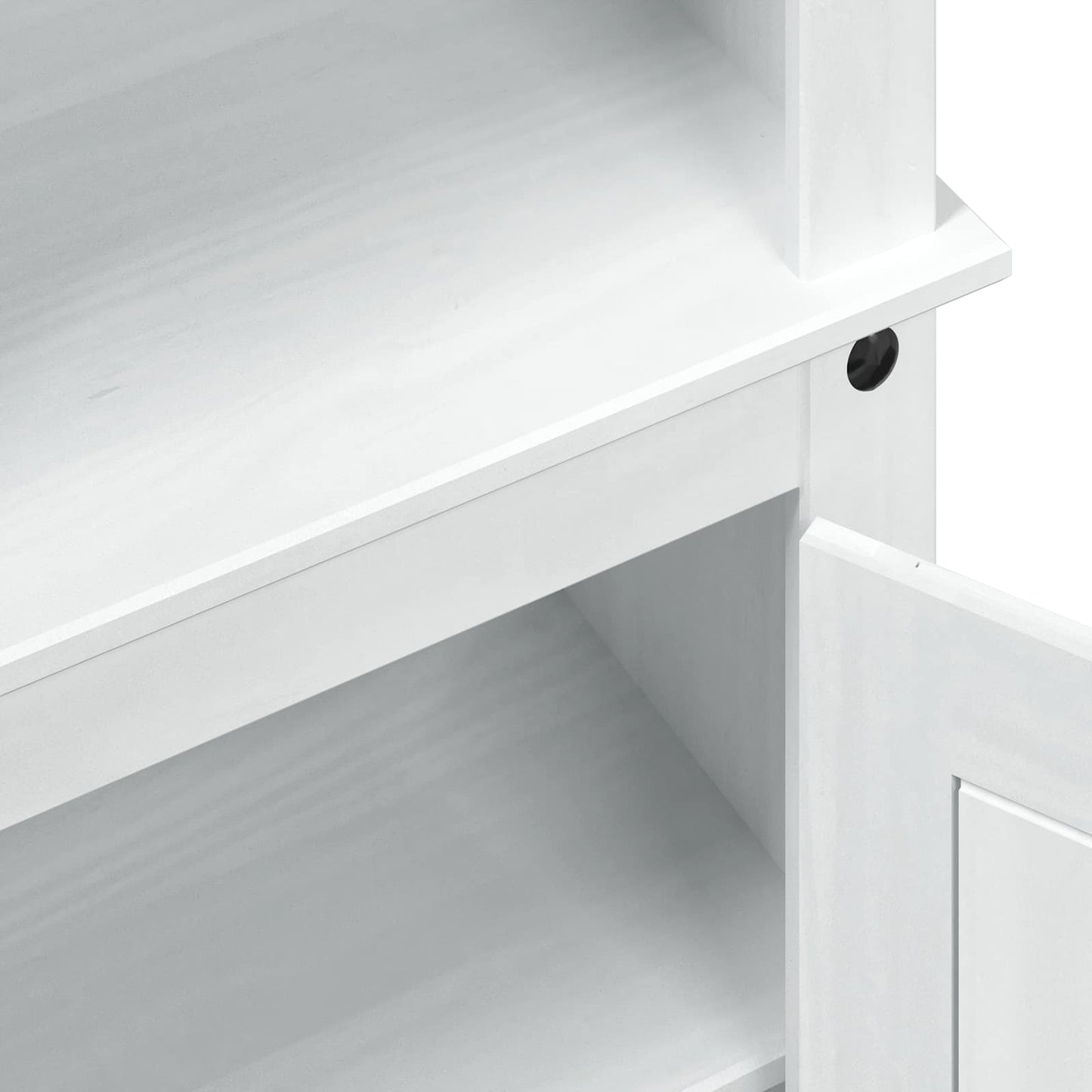 vidaXL Highboard White 74 x 38 x 170 cm Solid Pine Wood