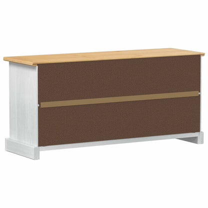 vidaXL Shoe Cabinet Corona White 99 x 32 x 49 cm Solid Pine Wood