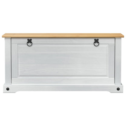 vidaXL Shoe Cabinet Corona White 99 x 32 x 49 cm Solid Pine Wood