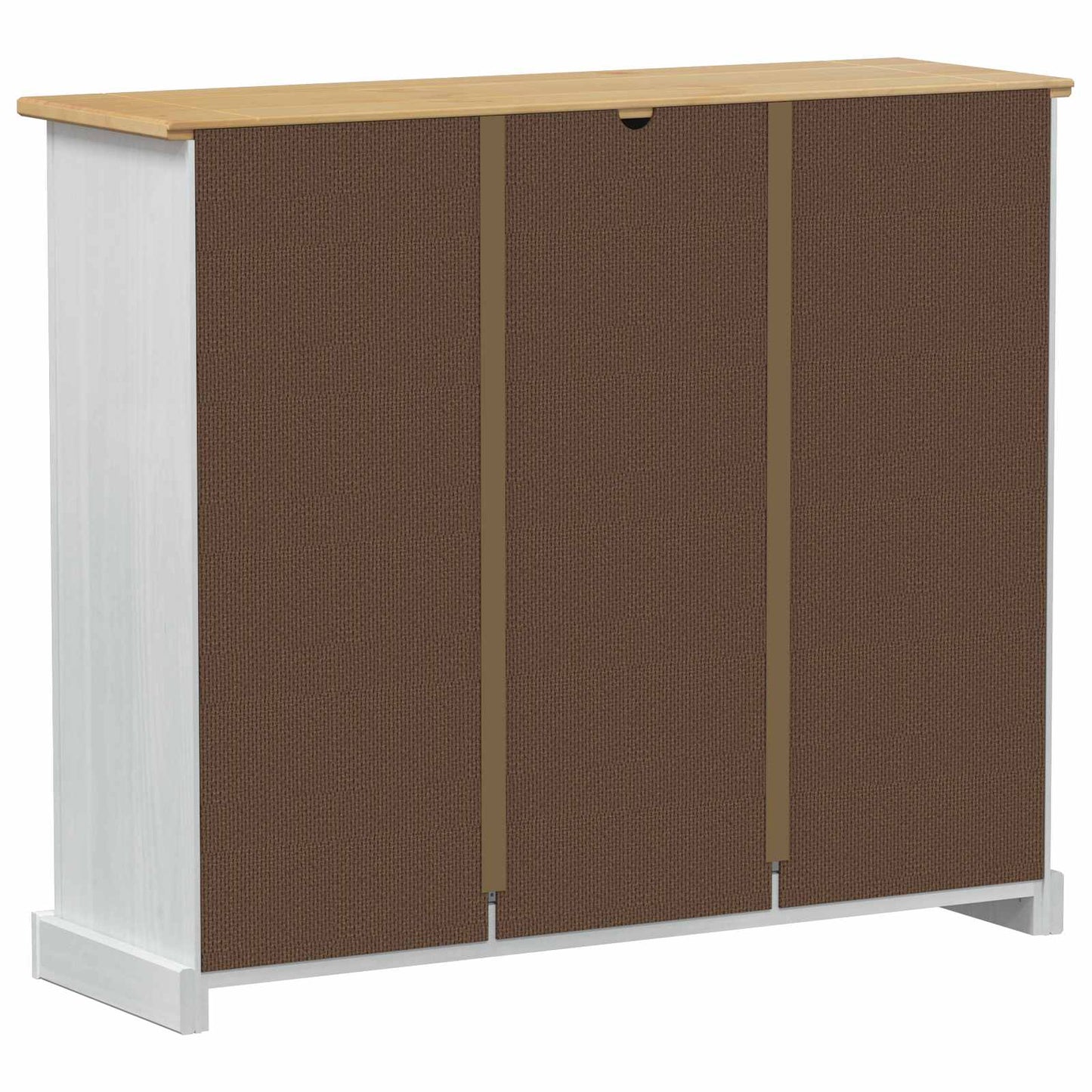 vidaXL Shoe Cabinet Corona White 99 x 32 x 85 cm Solid Pine Wood
