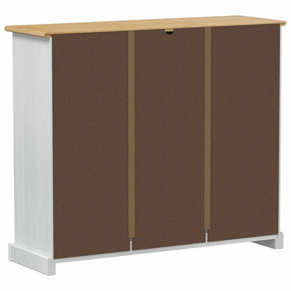 vidaXL Shoe Cabinet Corona White 99 x 32 x 85 cm Solid Pine Wood