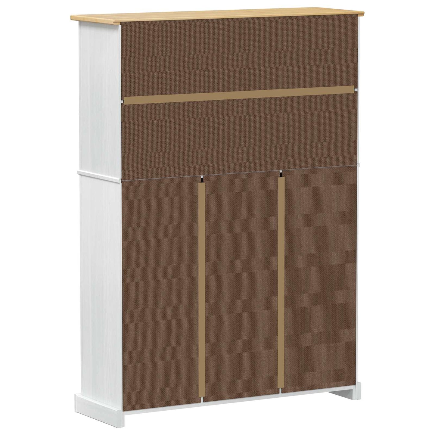 vidaXL Shoe Cabinet Corona White 99 x 32 x 138 cm Solid Pine Wood