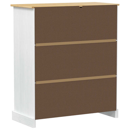 vidaXL Wine cabinet White 97 x 45 x 114 cm Solid Pine Wood