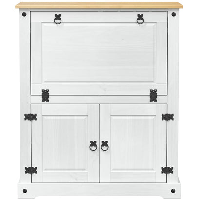 vidaXL Wine cabinet White 97 x 45 x 114 cm Solid Pine Wood