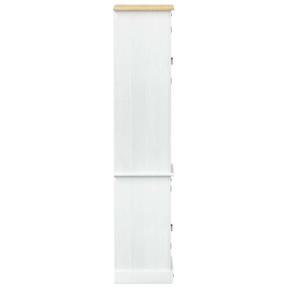 vidaXL Bathroom Cabinet White 50 x 40 x 185 cm Solid Pine Wood