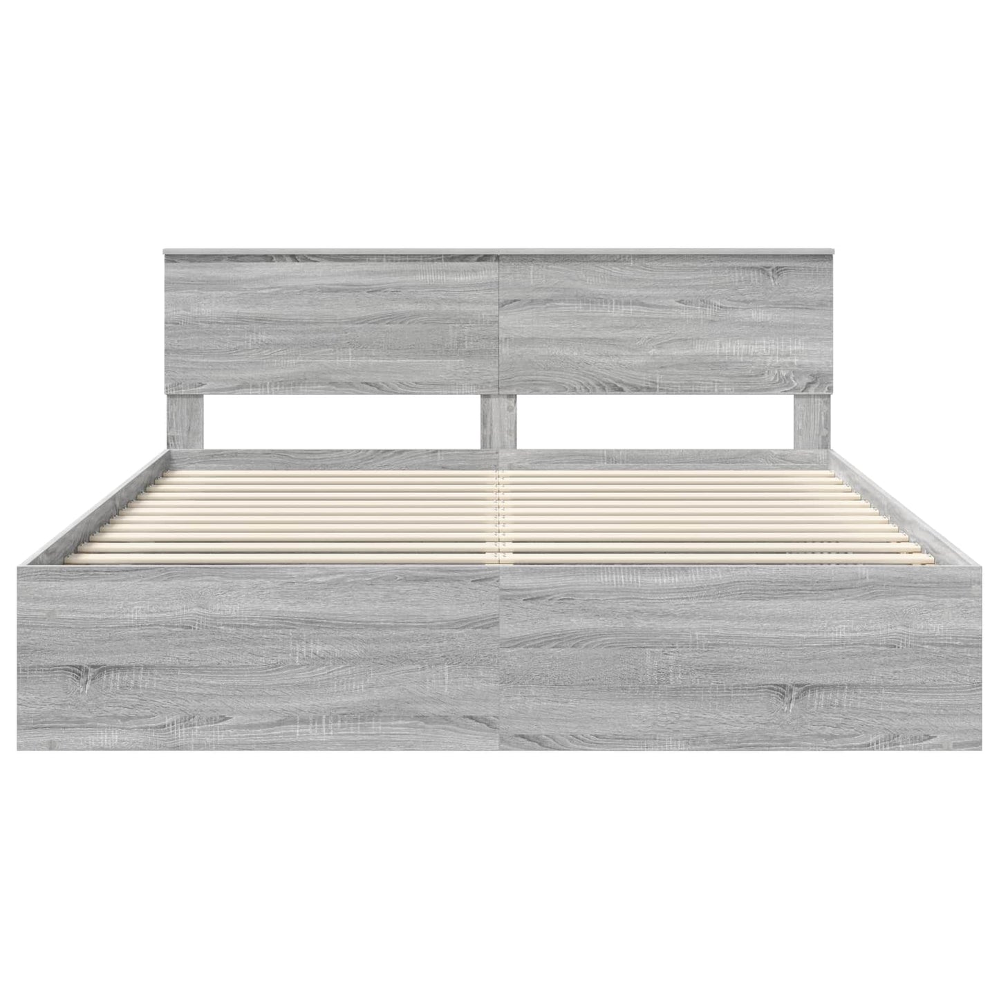 vidaXL Bed Frame Grey Sonoma 200 x 200 cm Engineered wood