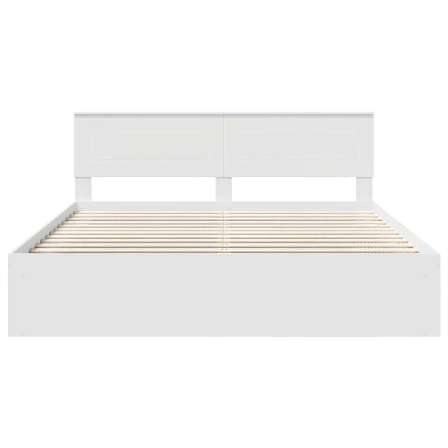 vidaXL Bed Frame with Headboard White 180 x 200 cm Engineered wood