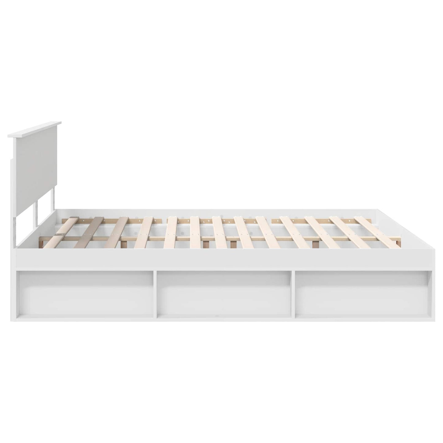 vidaXL Bed Frame with Headboard White 180 x 200 cm Engineered wood