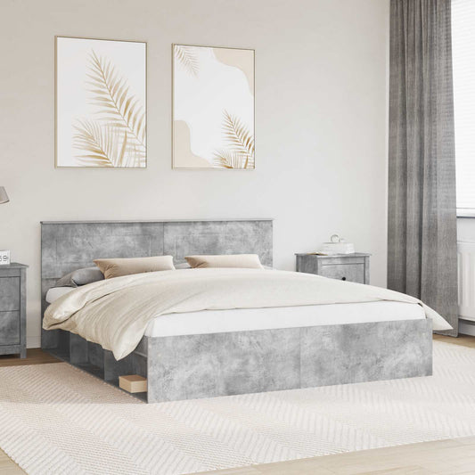 vidaXL Bed Frame with Headboard Concerte 180 x 200 cm Engineered wood