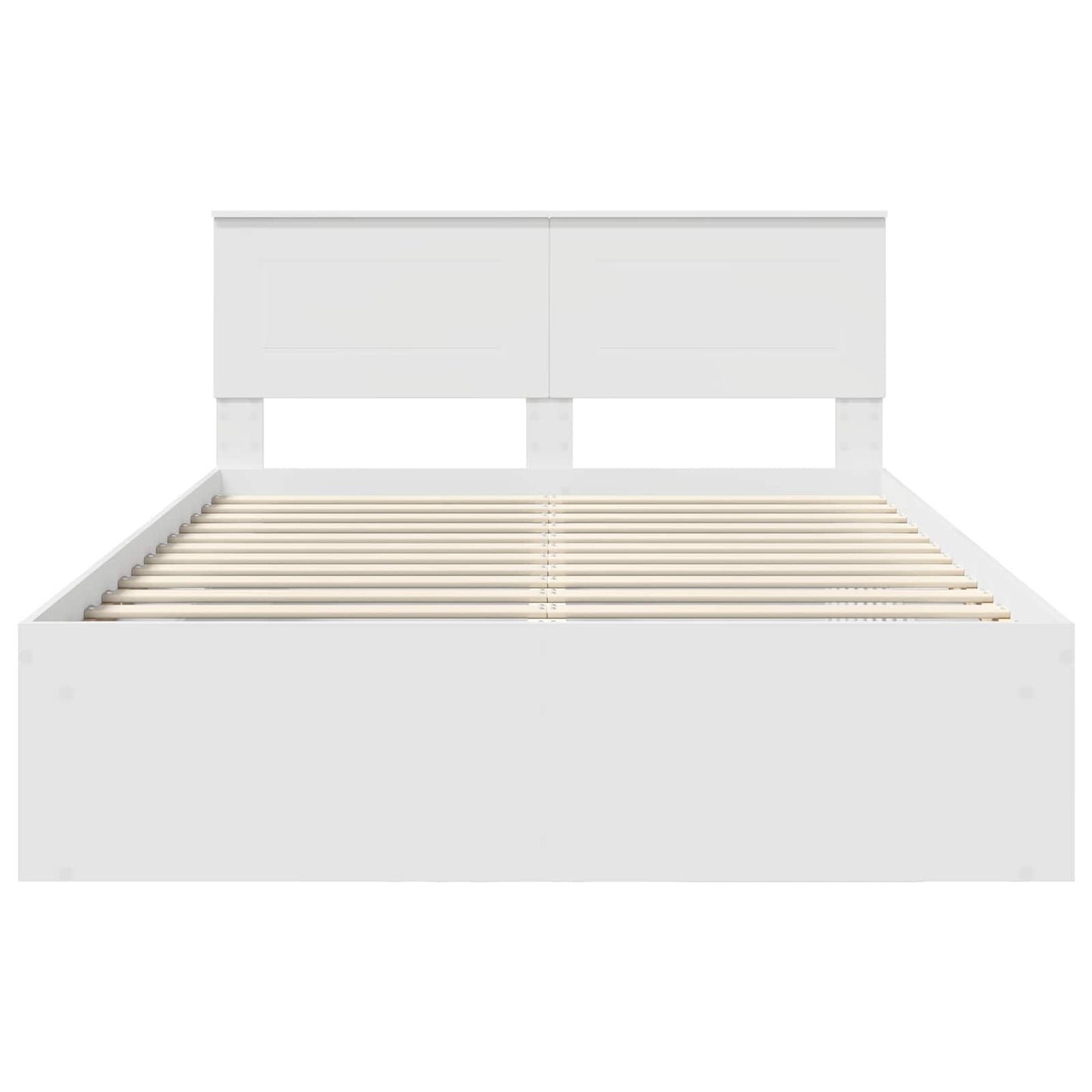 vidaXL Bed Frame with Headboard White 150 x 200 cm Engineered wood