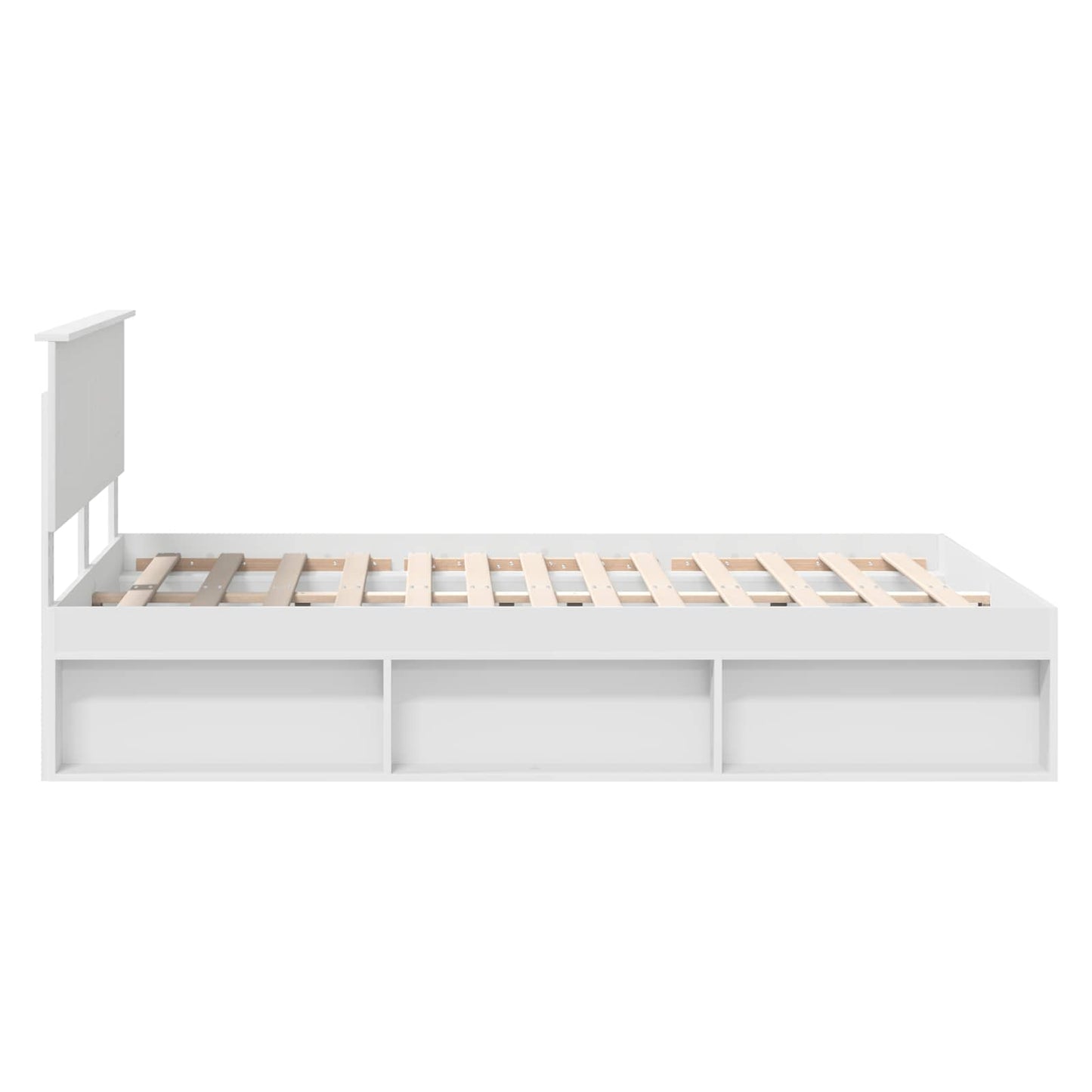 vidaXL Bed Frame with Headboard White 150 x 200 cm Engineered wood