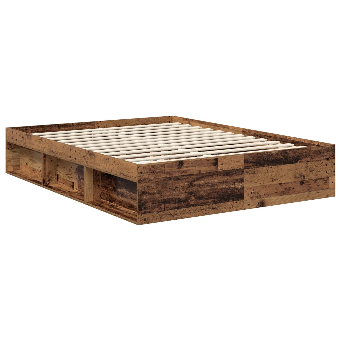 vidaXL Bed Frame with Headboard Old Wood 150 x 200 cm Engineered wood