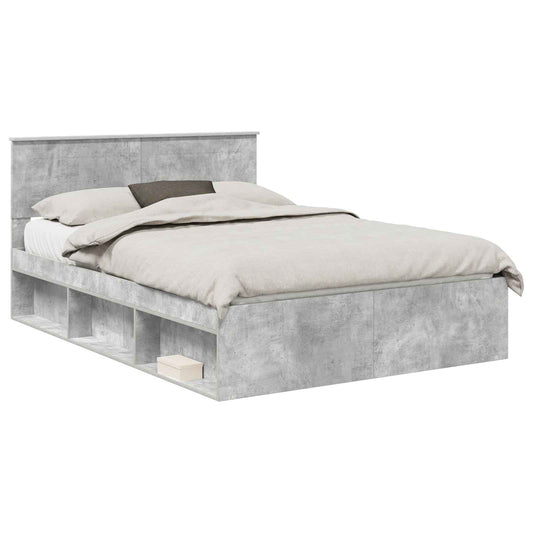 vidaXL Bed Frame with Headboard Concerte 140 x 190 cm Engineered wood