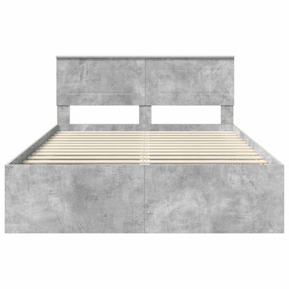vidaXL Bed Frame with Headboard Concerte 140 x 190 cm Engineered wood