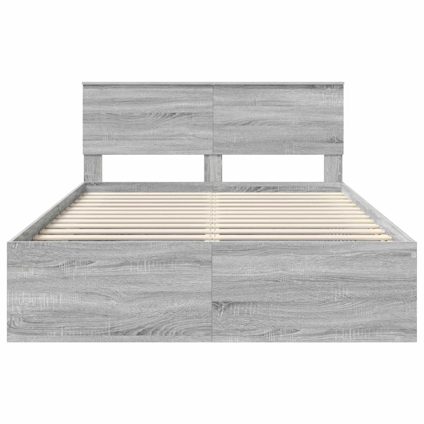 vidaXL Bed Frame Grey Sonoma 140 x 190 cm Engineered wood