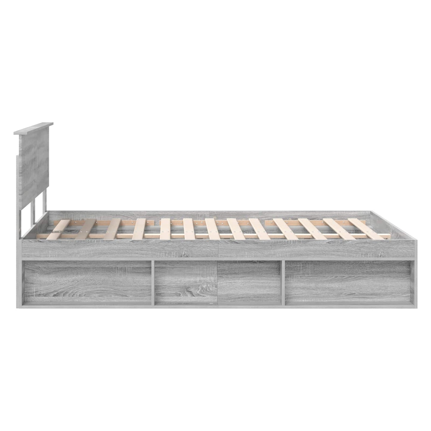 vidaXL Bed Frame Grey Sonoma 140 x 190 cm Engineered wood