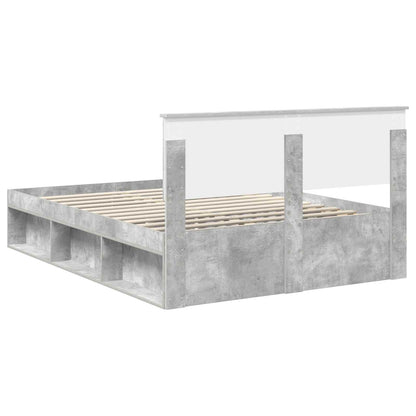 vidaXL Bed Frame with Headboard Concerte 140 x 200 cm Engineered wood