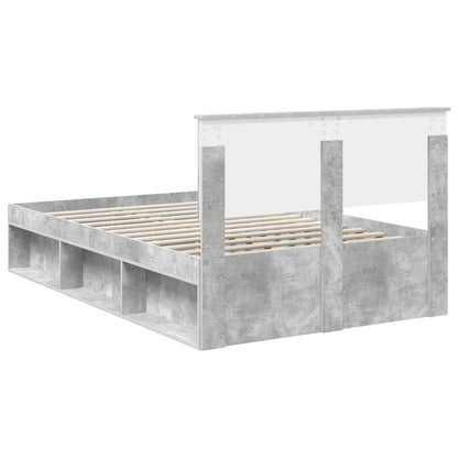 vidaXL Bed Frame Concerte Grey 135 x 190 cm Engineered wood