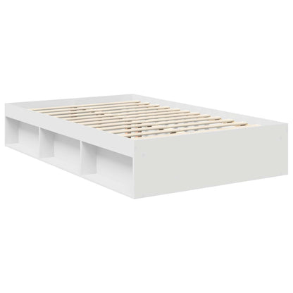 vidaXL Bed Frame with Headboard White 120 x 200 cm Engineered wood