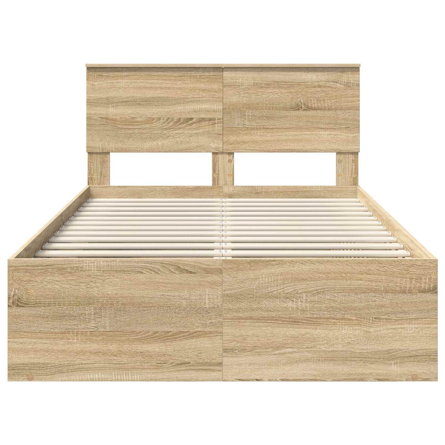 vidaXL Bed Frame with Headboard Sonoma 120 x 200 cm Engineered wood