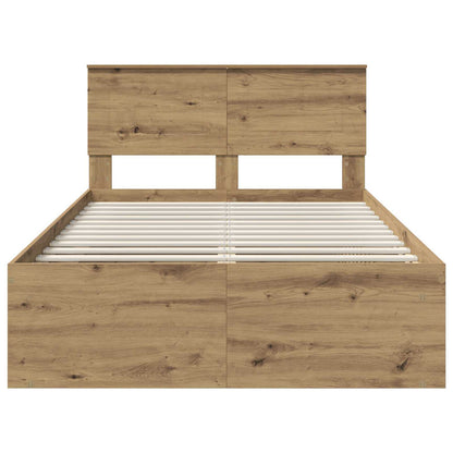 vidaXL Bed Frame Artisian Oak 120 x 200 cm Engineered wood