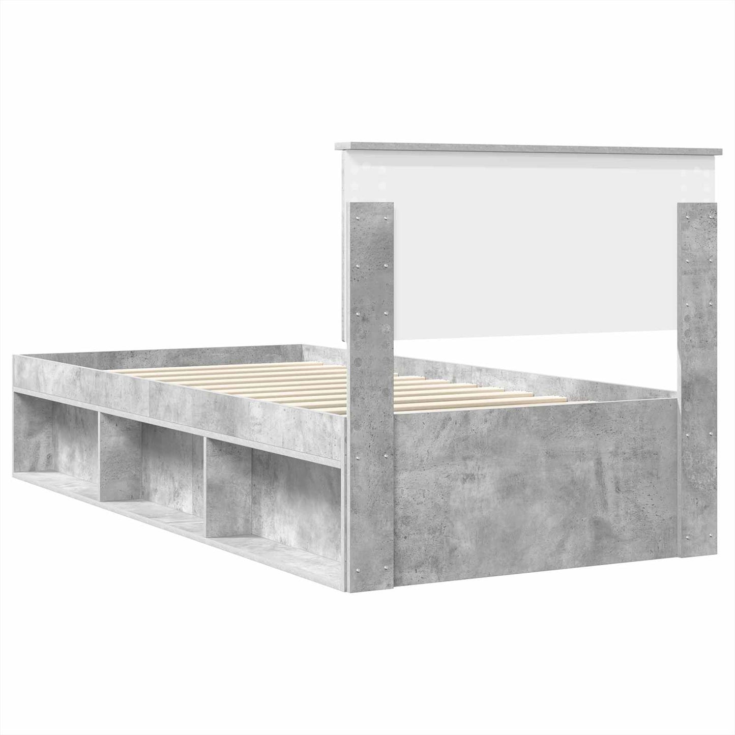 vidaXL Bed Frame Concerte Grey 100 x 200 cm Engineered wood