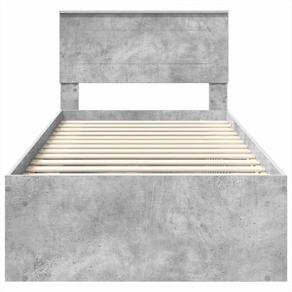 vidaXL Bed Frame Concerte Grey 100 x 200 cm Engineered wood