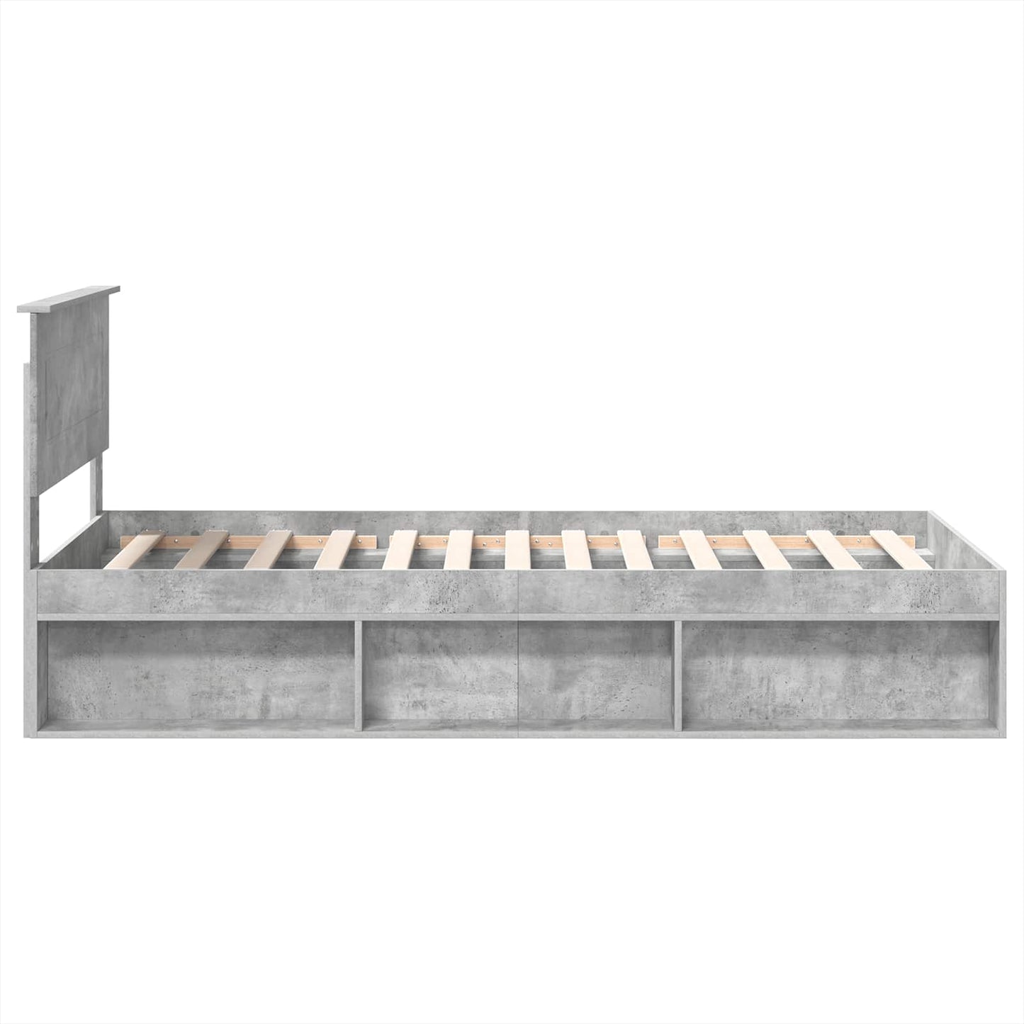 vidaXL Bed Frame Concerte Grey 100 x 200 cm Engineered wood
