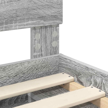 vidaXL Bed Frame Grey Sonoma 100 x 200 cm Engineered wood