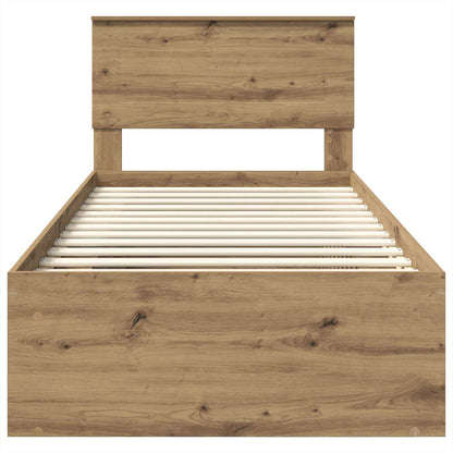 vidaXL Bed Frame Artisian Oak 90 x 190 cm Engineered wood