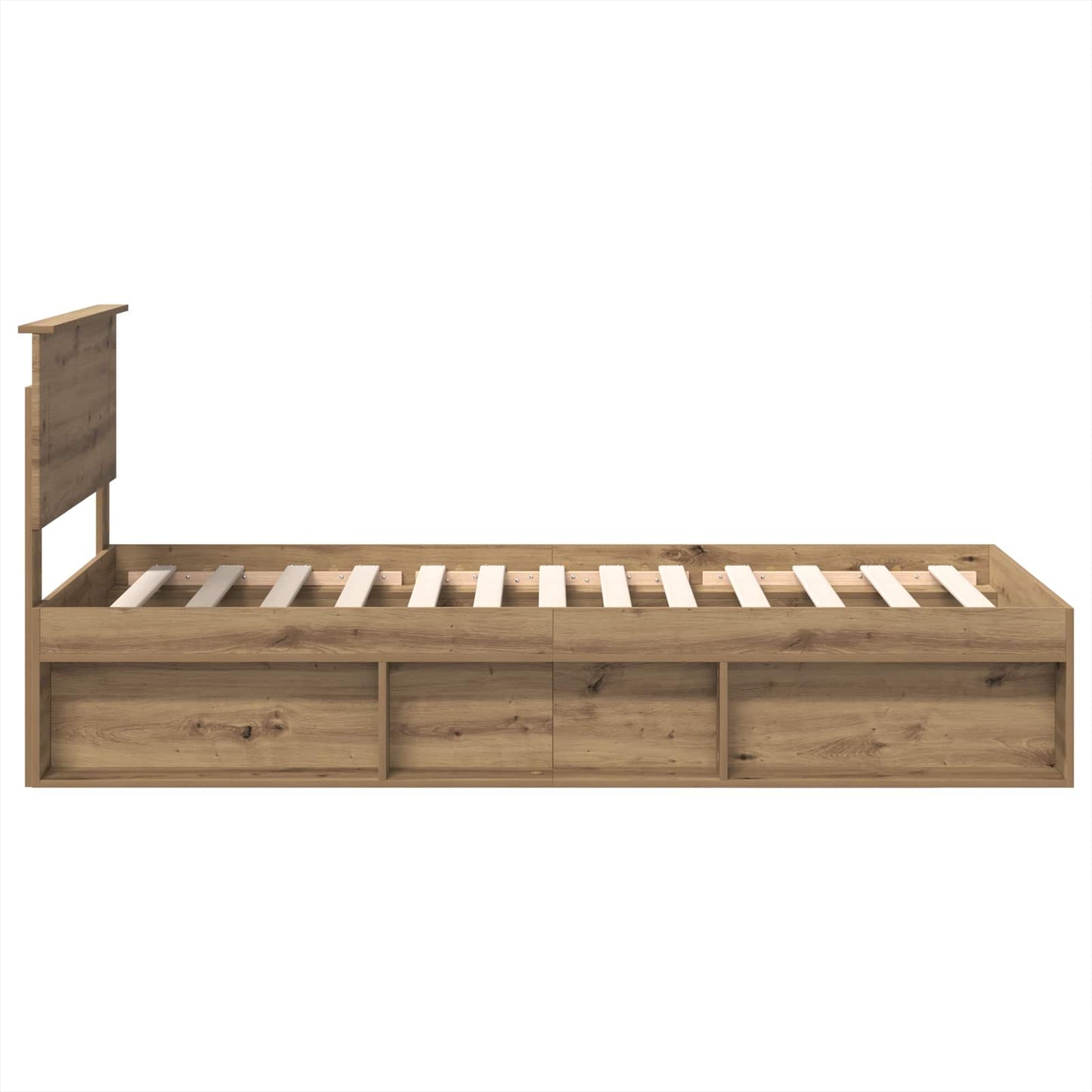 vidaXL Bed Frame Artisian Oak 90 x 200 cm Engineered wood