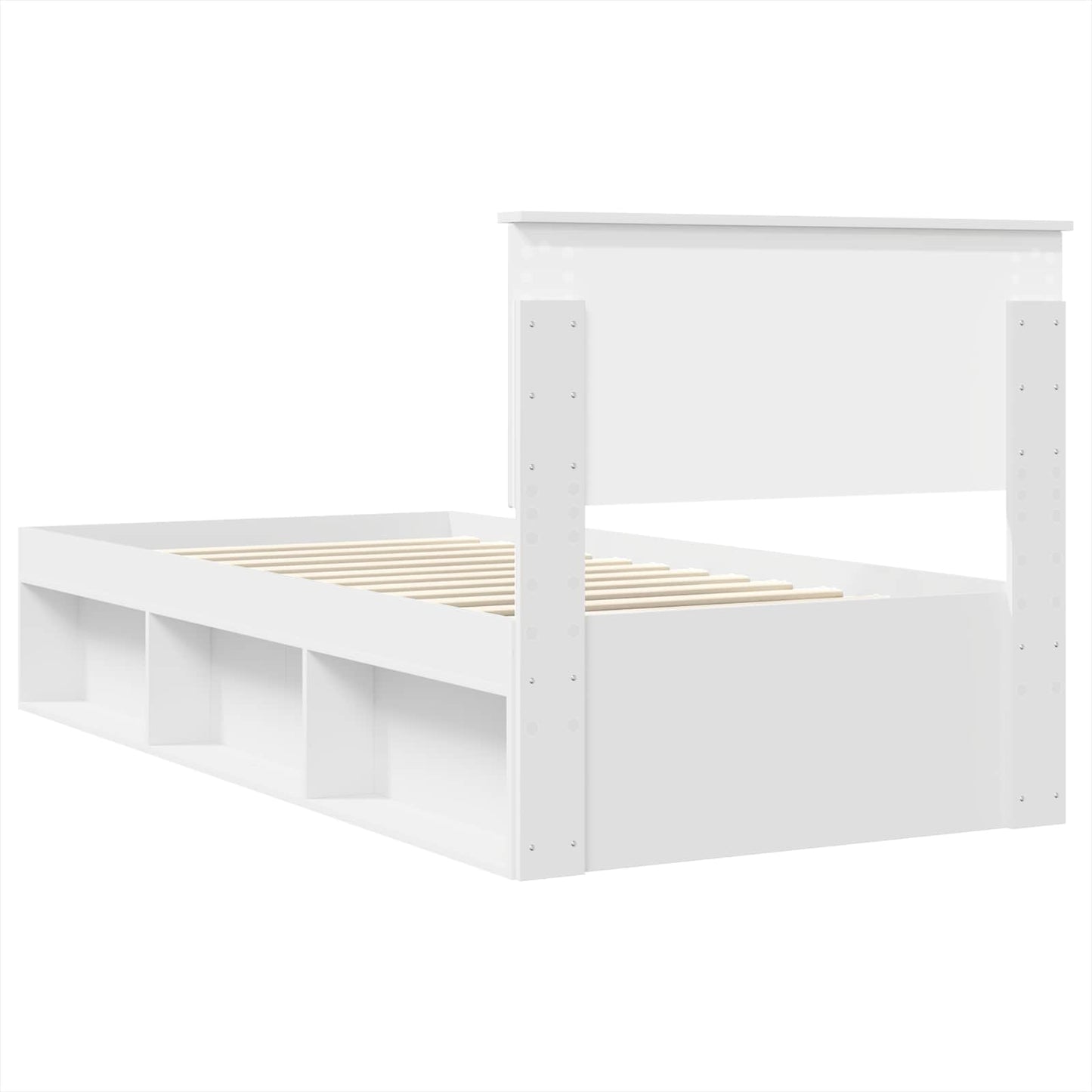 vidaXL Bed Frame with Headboard White 75 x 190 cm Engineered wood