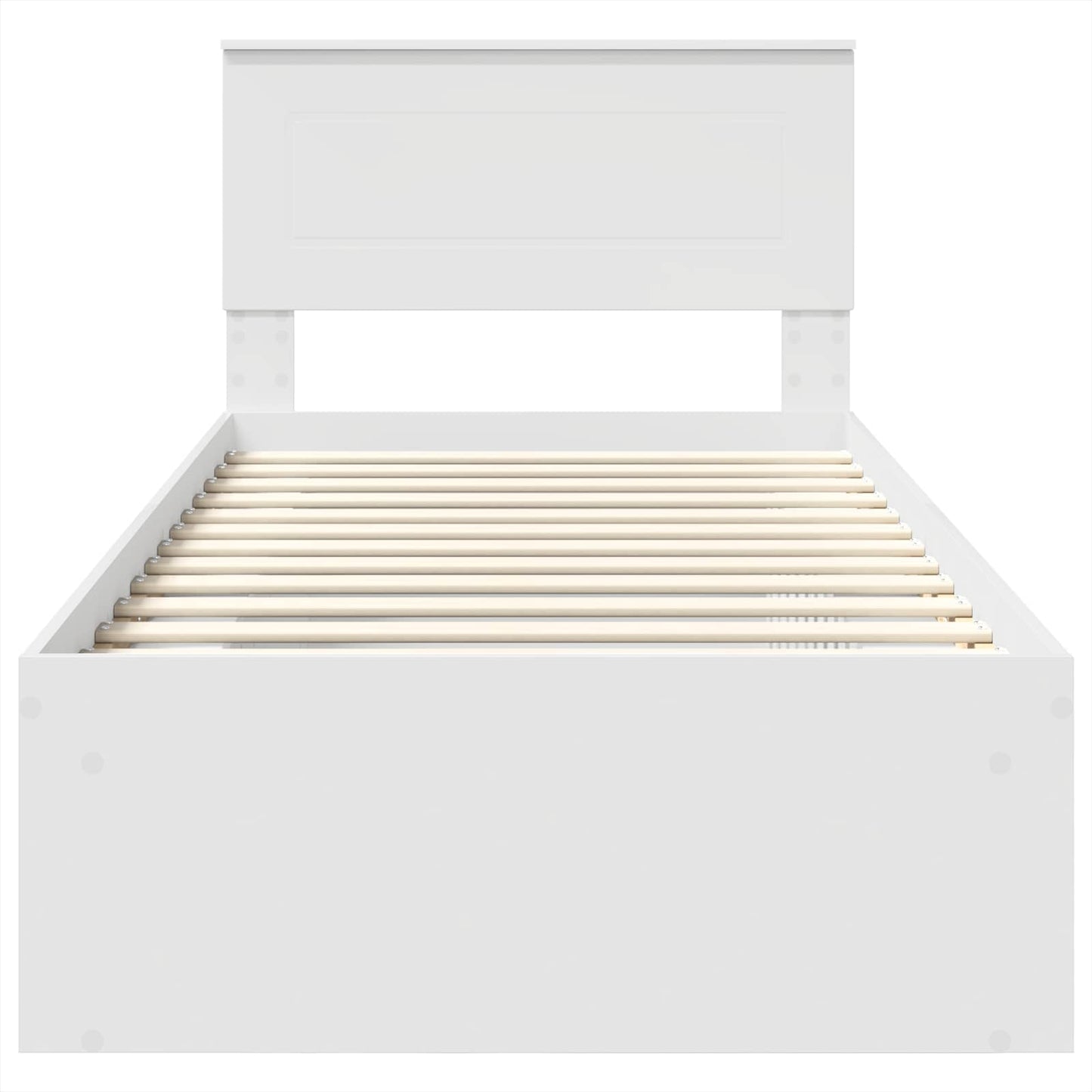 vidaXL Bed Frame with Headboard White 75 x 190 cm Engineered wood