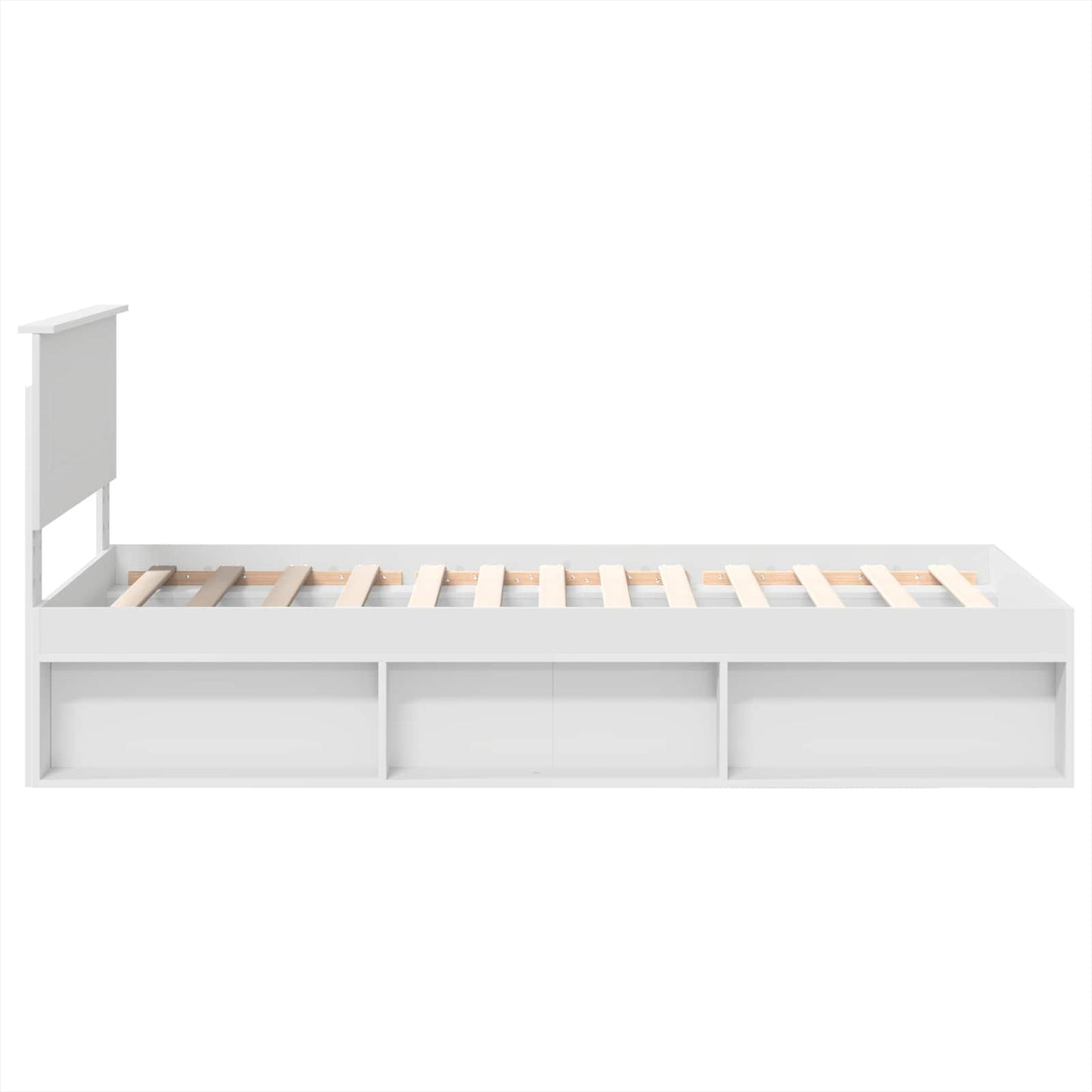 vidaXL Bed Frame with Headboard White 75 x 190 cm Engineered wood
