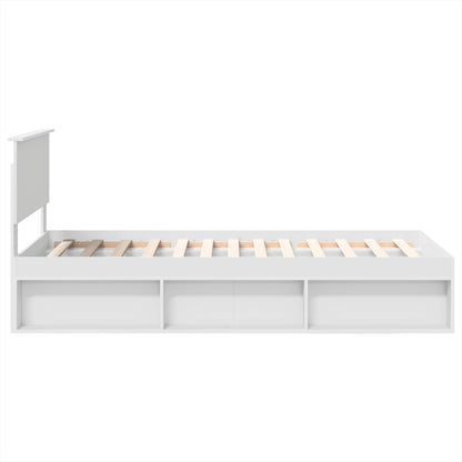 vidaXL Bed Frame with Headboard White 75 x 190 cm Engineered wood