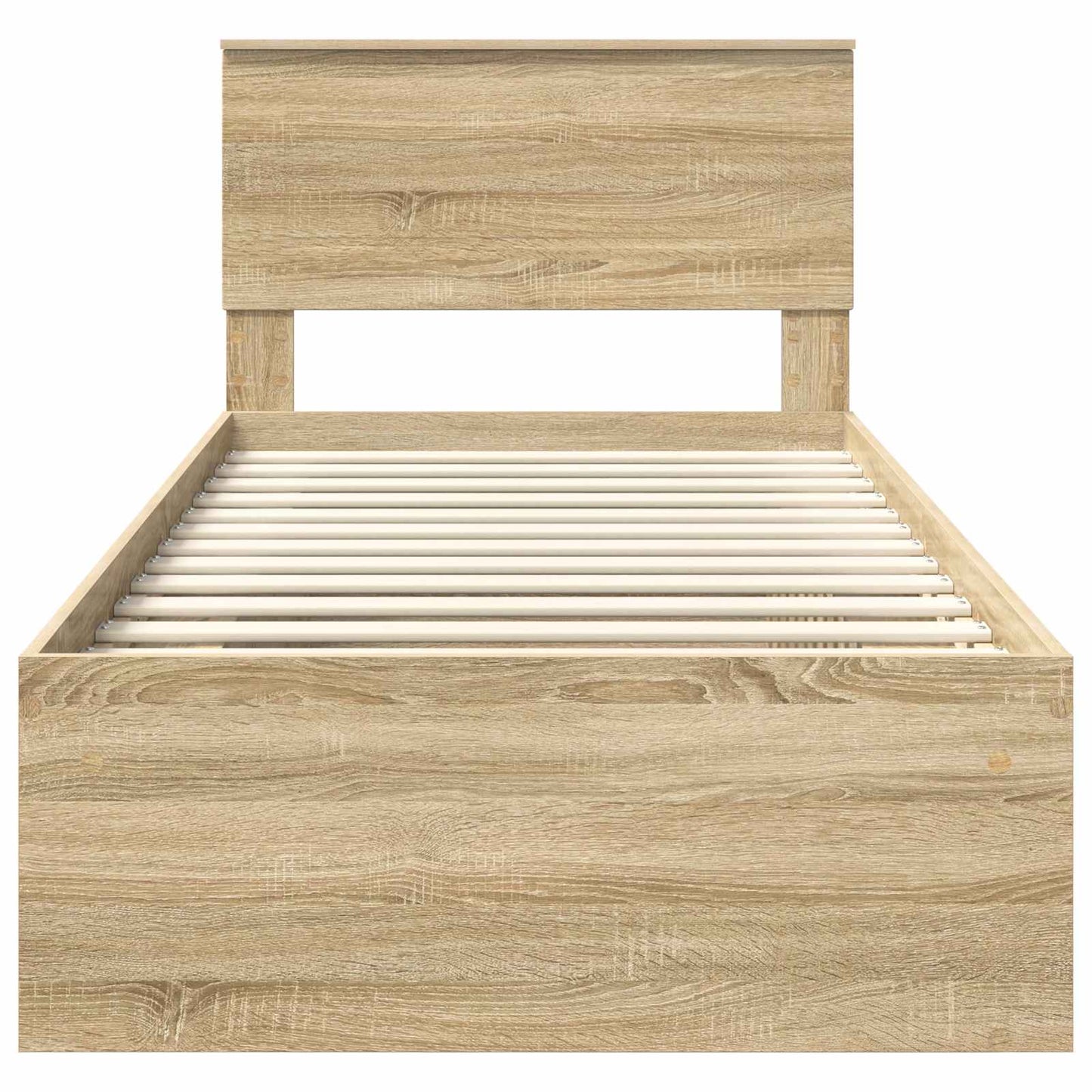 vidaXL Bed Frame with Headboard Sonoma Oak 75 x 190 cm Engineered wood